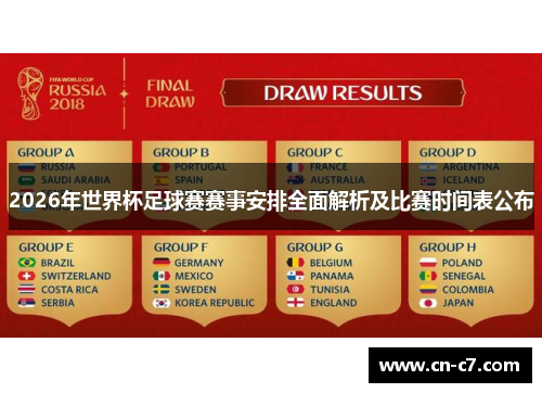 2026年世界杯足球赛赛事安排全面解析及比赛时间表公布
