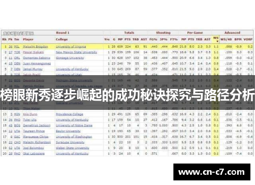 榜眼新秀逐步崛起的成功秘诀探究与路径分析
